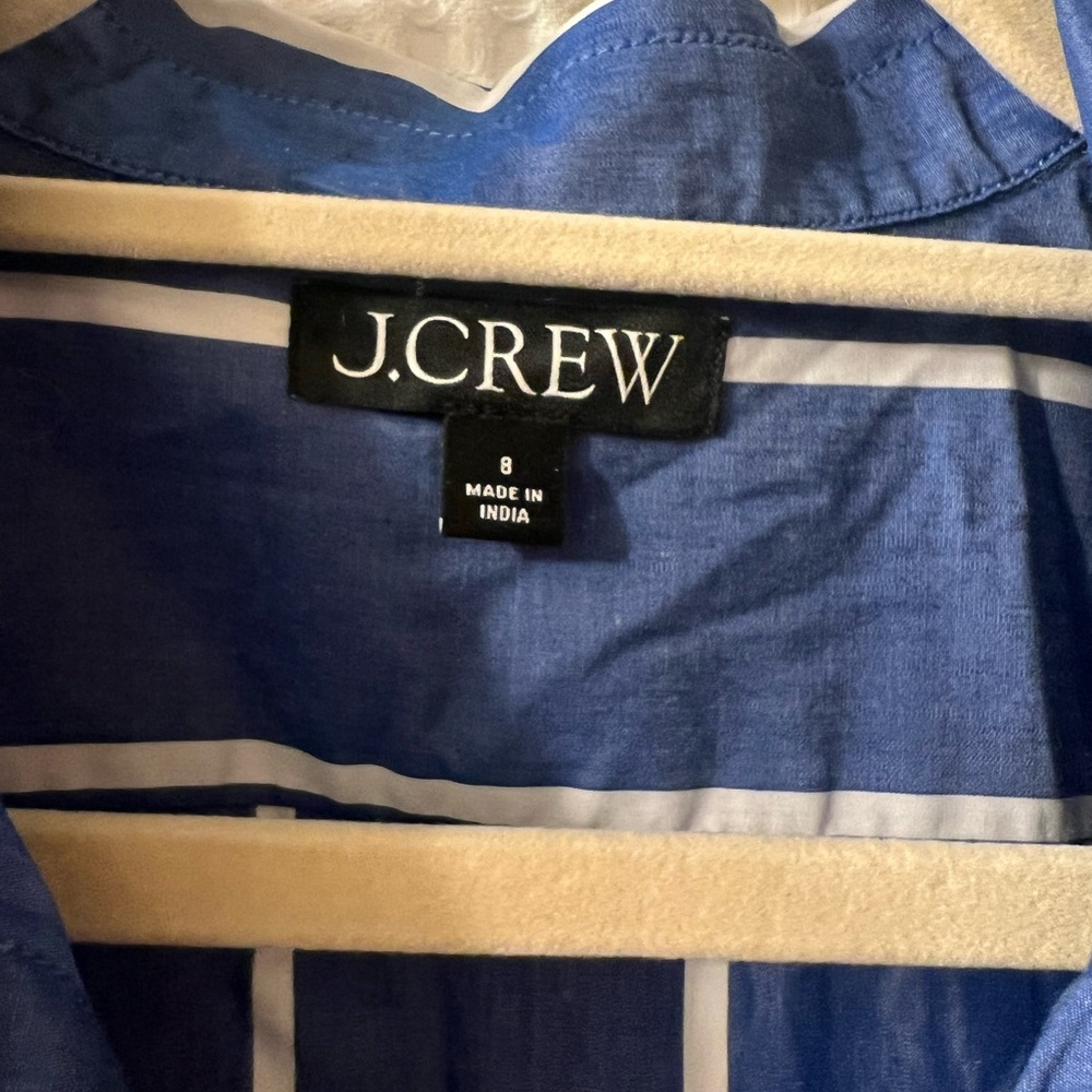J.Crew Blue and White Striped Shirt